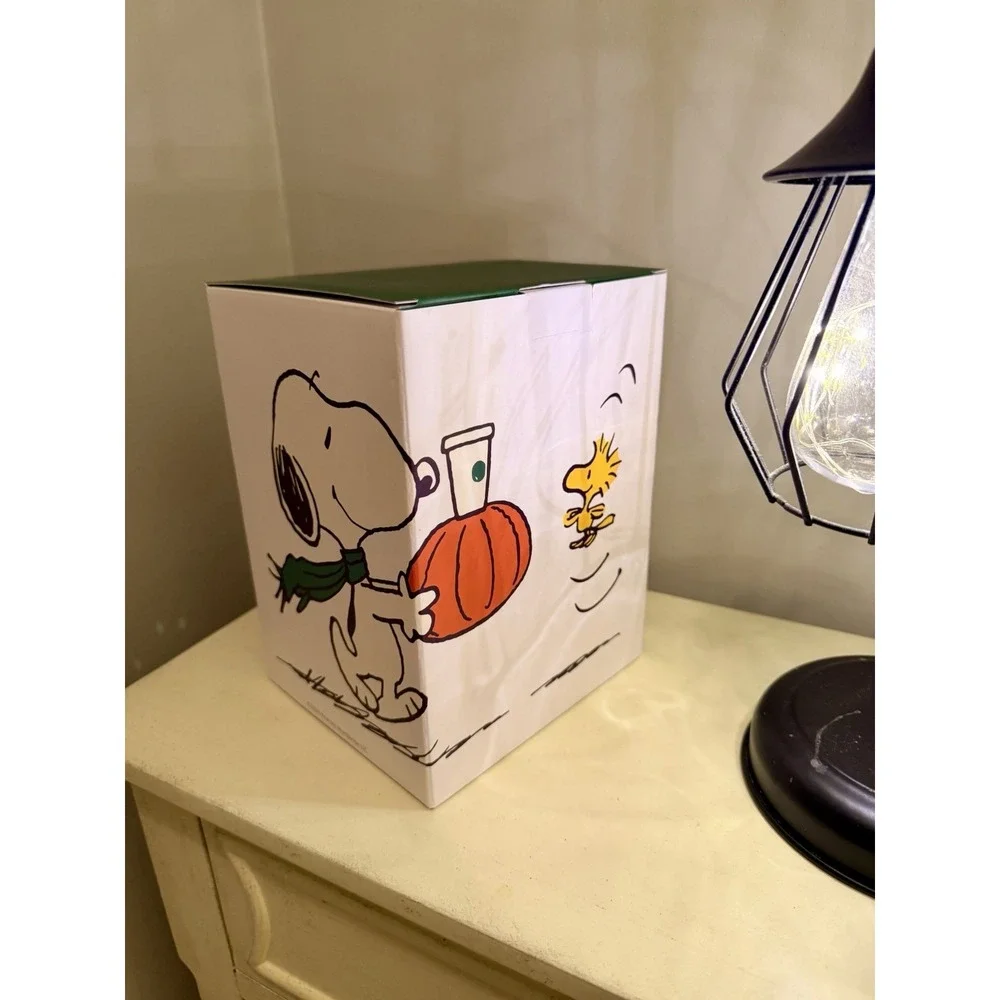 Starbucks Peanuts Collab Snoopy Barista Plush 2026 Limited Edition White Green